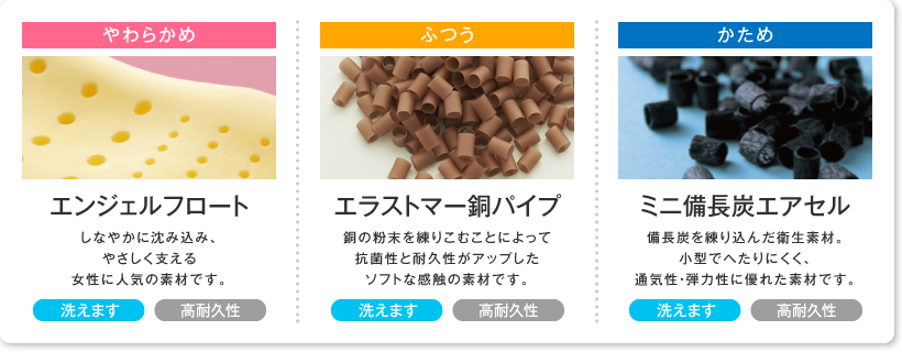 素材は選べる3種類
